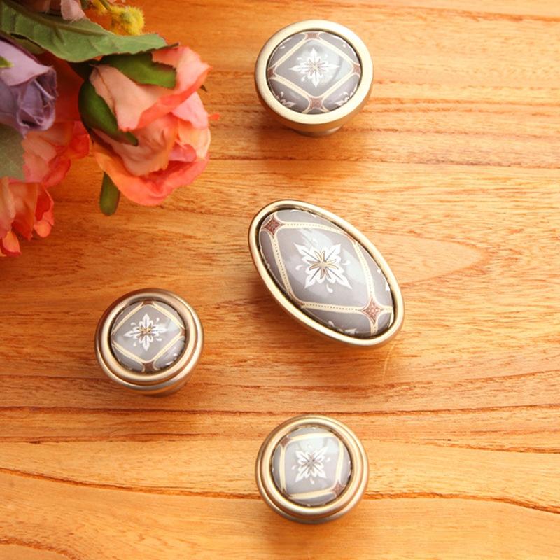 Luxurious Shoe Cabinet Handles with Retro Ceramic Design