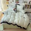 Skin-Friendly French Summer Bed 4Pcs Set, Super Soft Quilt Cover, Mattress Sheet Direct Sales