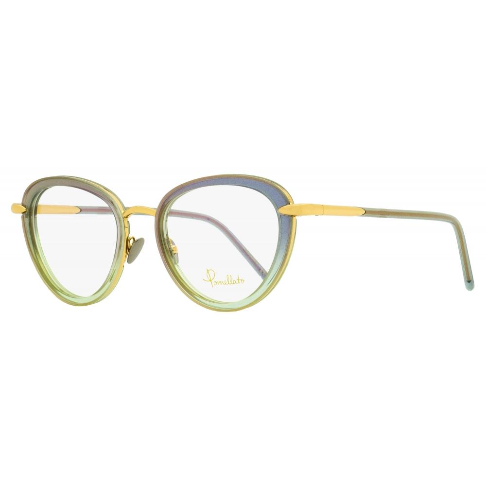 

Очки женские овальные Pomellato PM0058O 003 Золотые Голубые 51 мм 003