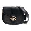 Georgie Coated Canvas Leather Crossbody Bags Small Women's Dark Brown Black (Unisex) Crossbody Bags C2806 IMAA8