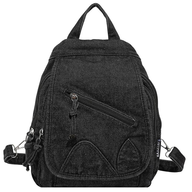 Dámský retro batoh s velkou kapacitou džínový batoh