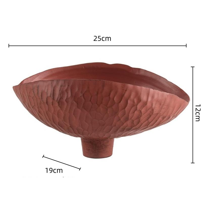 Resin Handicraft Petal Fruit Bowl Tray Desktop Storage Container Shell Shape Decorative Figurines Home Decoration Accessories