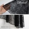 Ballet Sayori Wrap Skirt with Long Elegant One Size Fits Most 3-Color All-Lace Back, 55cm, Sheerness, (M, Black)