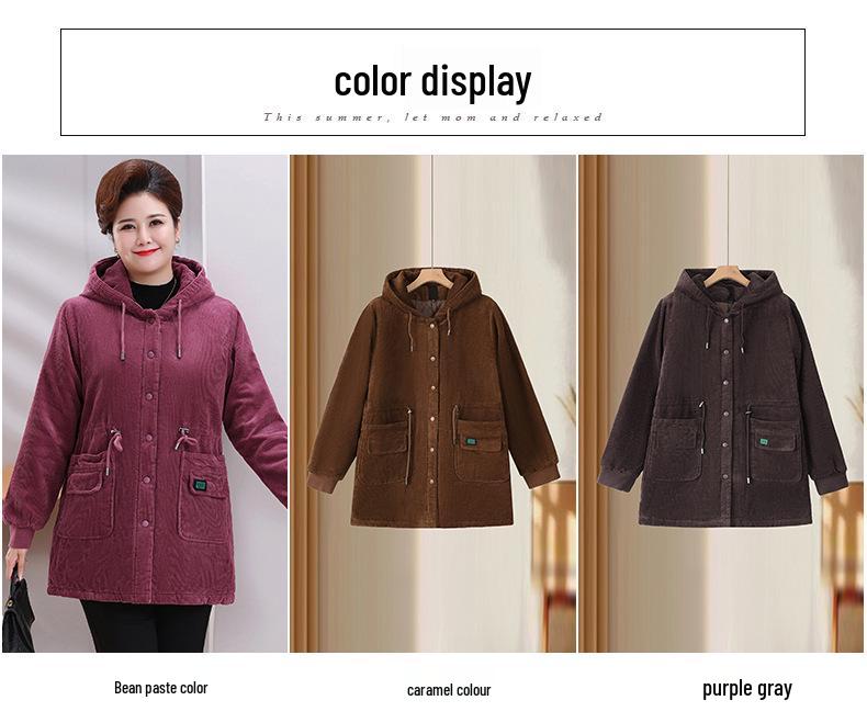 Extra Large Stylish Winter Jacket for Middle-Aged & Elderly Women 2025