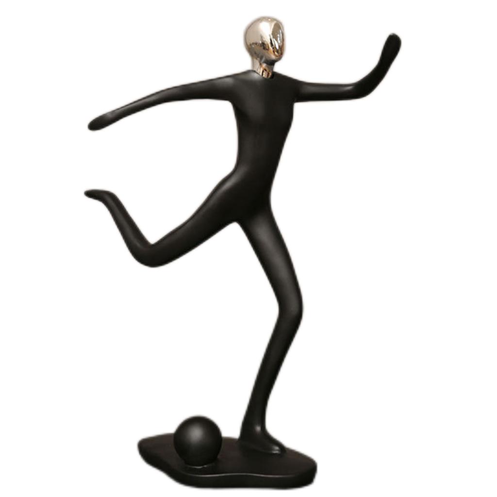 Modern Abstract Craft Resin Athlete Statue Sport Figure Figurine Elegant Sport Theme Sculpture Office Home Living Room Decor