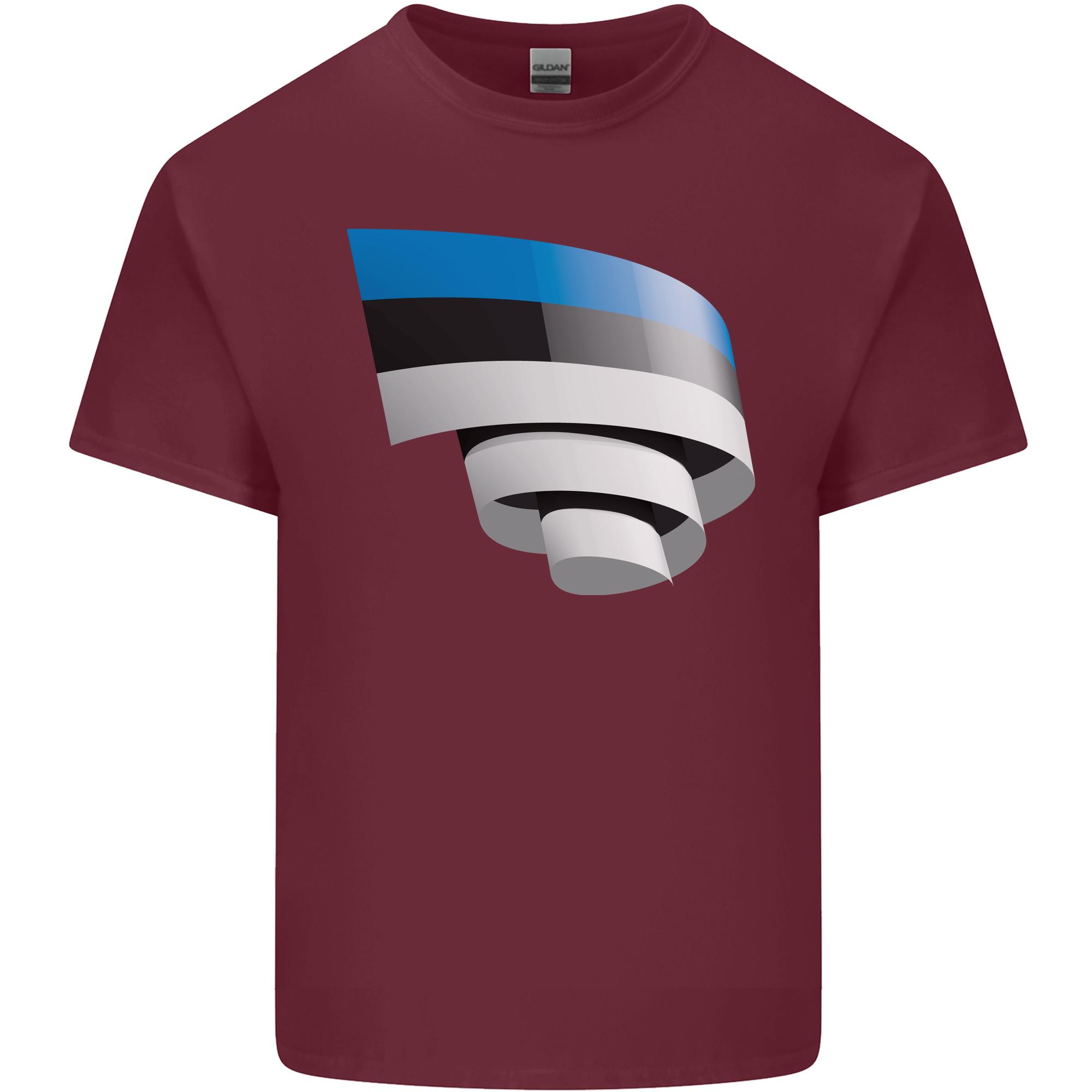 Curled Estonia Flag Estonian Day Football Unisexs Light Cotton TShirt S