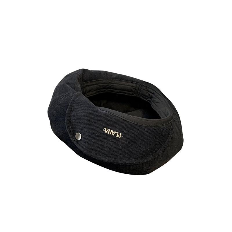 Japanese Niche All match Cloud Hat Women Ins Black Thin Bud Painter Hat Showing Face Small Octagonal Hat