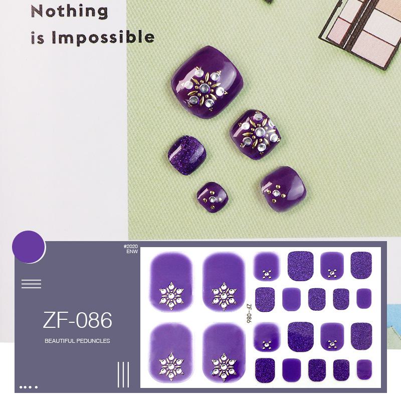 3D Αυτοκόλλητα Νυχιών με Μοτίβο Διαμαντιού: Αδιάβροχο, Μακράς Διάρκειας, Λευκαντικό για Πόδια