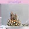 Ornament Easter Bunny Flat 2d Acrylic Ornament Tiered Tray Decoration Castle Rabbit Figurine For Farmhouse Home Mantel Bookshelf Easter Decor