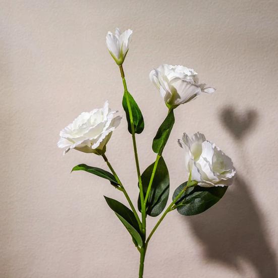 Umělá květina Eustoma Falešná hedvábná květinová větev s dlouhou stopkou Falešná květina