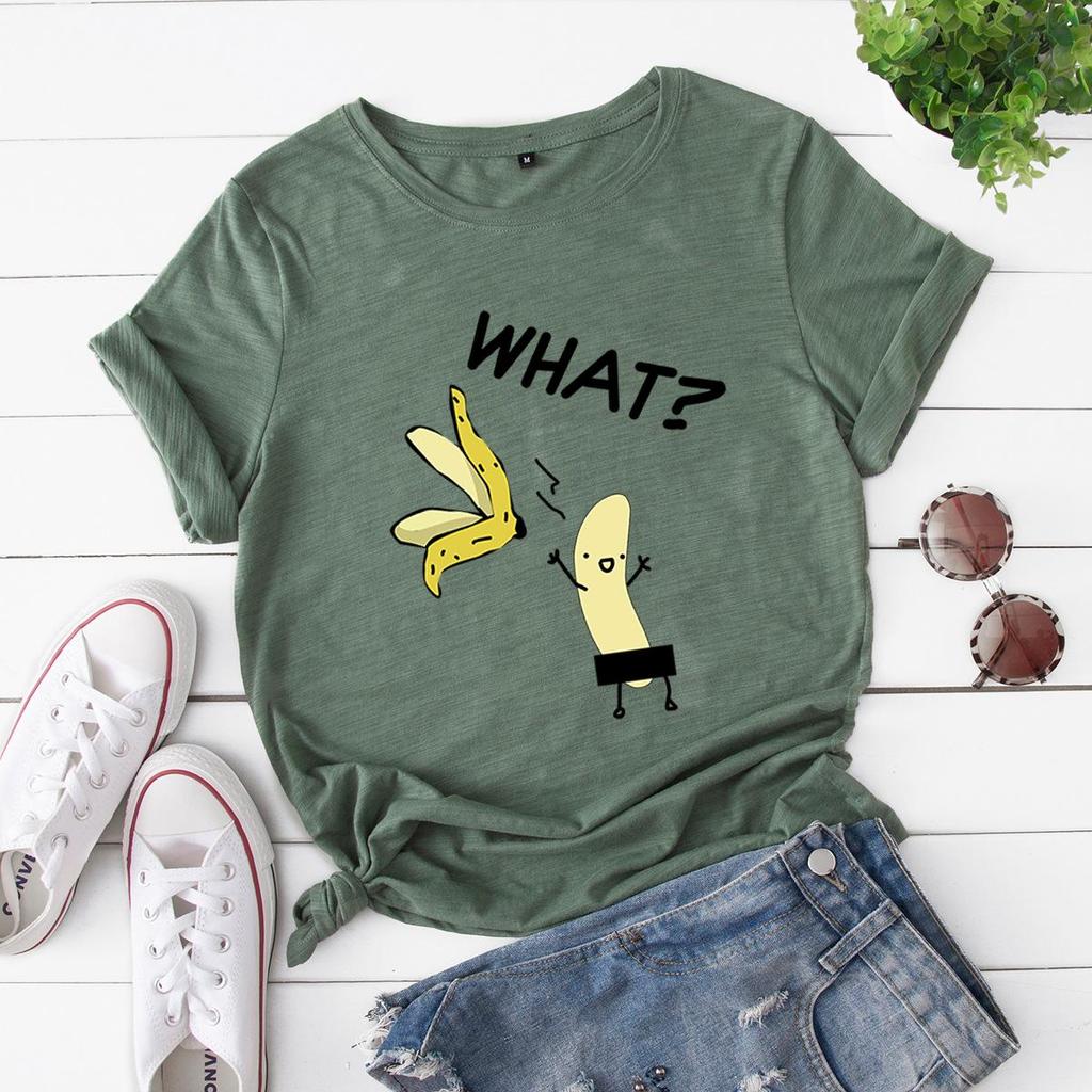 Damen Sommer T-Shirt Trend Print Retro Mode Kurzarm T-Shirts Lässig Bedruckte Oberteile