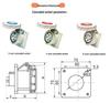 IP67 Aviation Plug Triangular Pin, Flame Retardant, 16A 3-Pin, Single-Phase 220V Socket