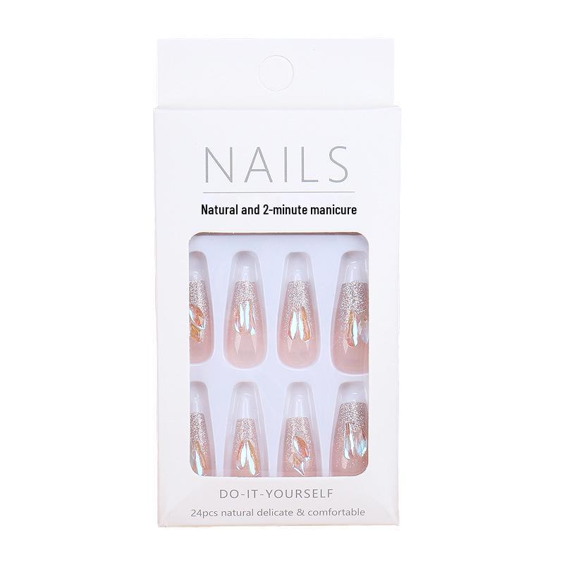 Aurora Crushed Diamond Medium-Long Removable Nail Art Patches