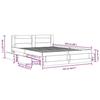 VidaXL Bed Frame with Headboard Sonoma Grey 160x200 Cm, Bedroom Furniture, Double Bed, Slatted Base, Bed, Frame 3295553