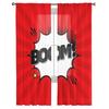 Comic Art Boom Star Voile Curtains Kitchen Living Room Bedroom Decoration Chiffon Tulle Window Treatment Light Filtering Made Of Polyester Area Decor