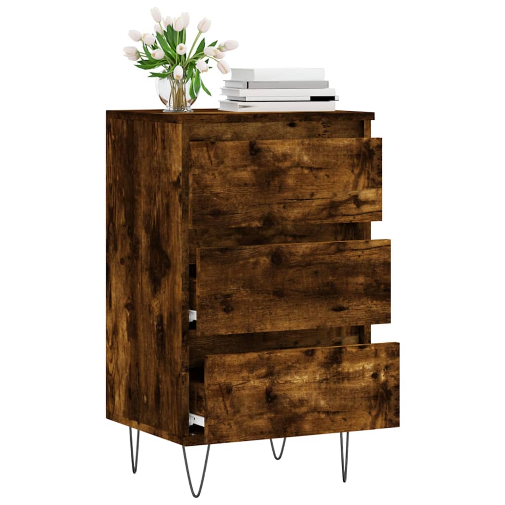 Sideboard Smoked Oak 40 X 35 X 70 Cm Particleboard