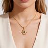 Accessories, Natural Tiger'S Eye Sun Pendant Necklace, Stainless Steel Retro Women'S Necklace 2285