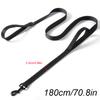 1.8m Two Handle Heavy Duty Nylon Dog Leash For Training Control Guard Rope Walking Cat Dog Harness Lead Reflective Night Safety