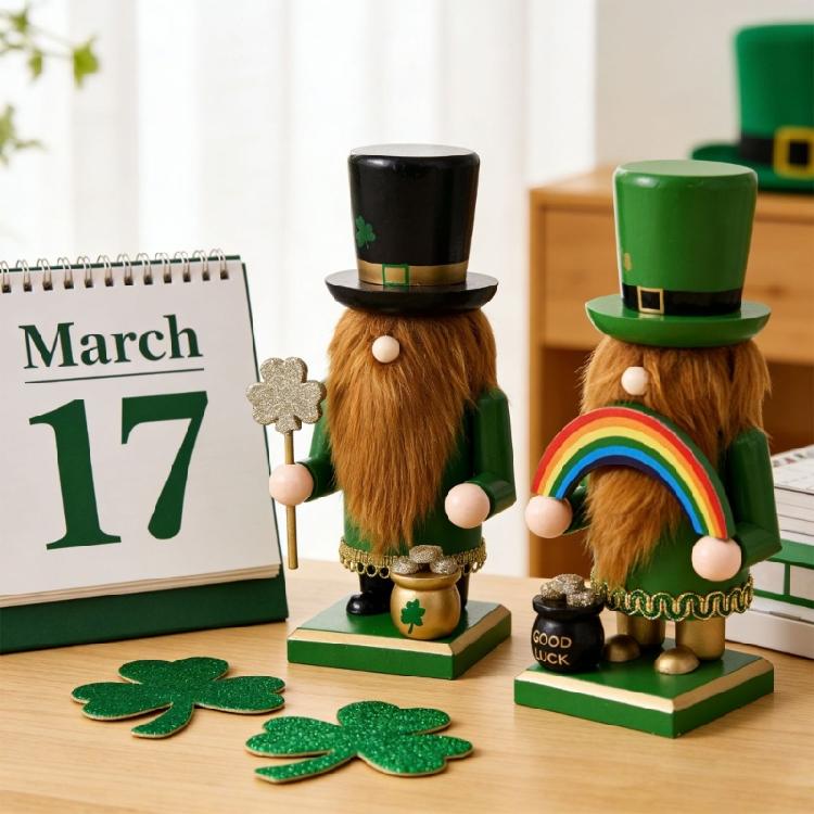 Lucky Green Dwarf Patricks Day Gnomes Ornament For Desktop Office Home Decoration Ornament