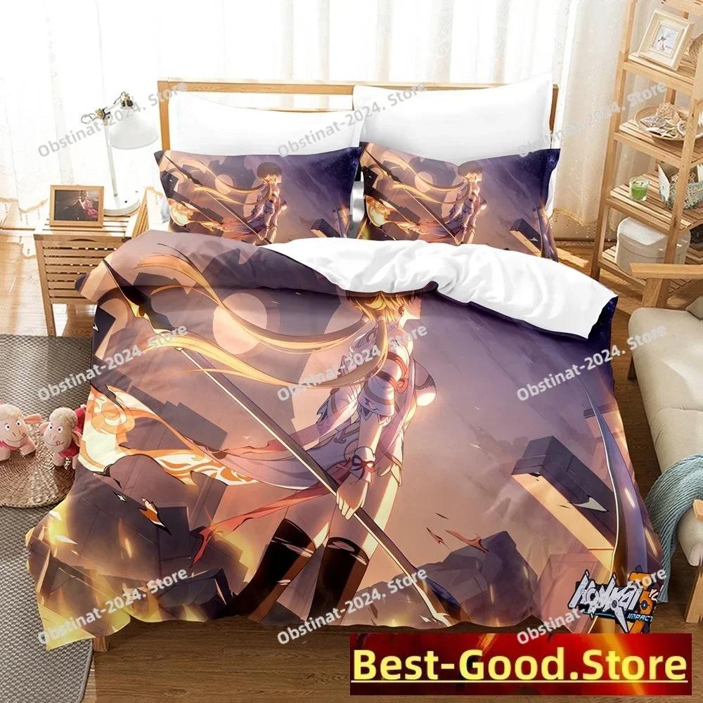 3D Print 2014 Honkai Impact 3 Bedding Set Single Twin Full Queen King Size Kawaii Boys Bed Set Teenager Bedroom Duvetcover Sets