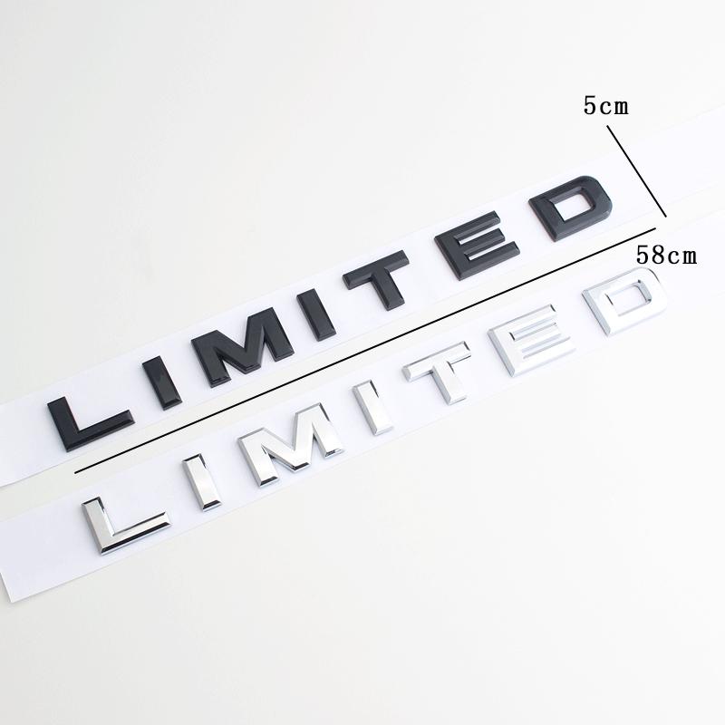1Pc Chrome LIMITED Car Front Hood Side Badge Emblem Sticker Decals Letters for F150 F250 F350 Accessories