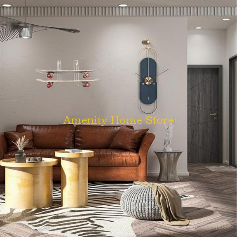 F26C Contemporary Acrylic Skateboard Organizer Wall Mount Holder for Skateboard Enthusiasts Professionals and Shop Owners