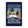 Powerboats No Limits Metal Plaque Poster Poster Printing Living Room Garage Retro Tin Sign Poster