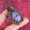 Lepidolite Pendant Copper Wire Wrapped Gemstone Pendant Handmade Pendant Copper Jewelry Designer Pendant Gifts for Him Wire Wrapped Jewelry