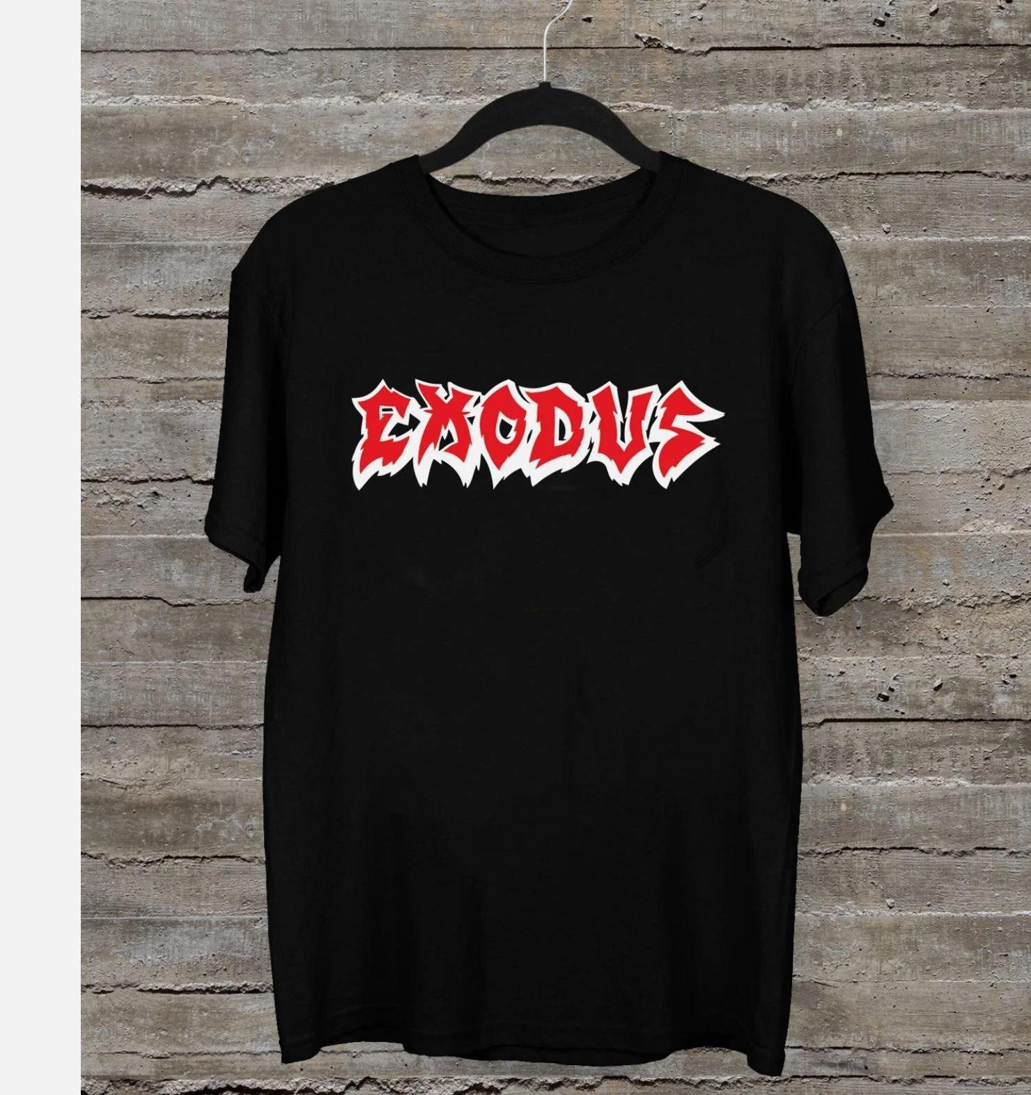 Rare Exodus Band logo Classic Short Sleeve Black All Size T-Shirt 3XL