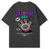 ZAZOMDE Vintage High Street Cotton T Shirt Oversized Graphic Tee With Artistic Print Hip Hop Style Soft Cotton For Daily Wear