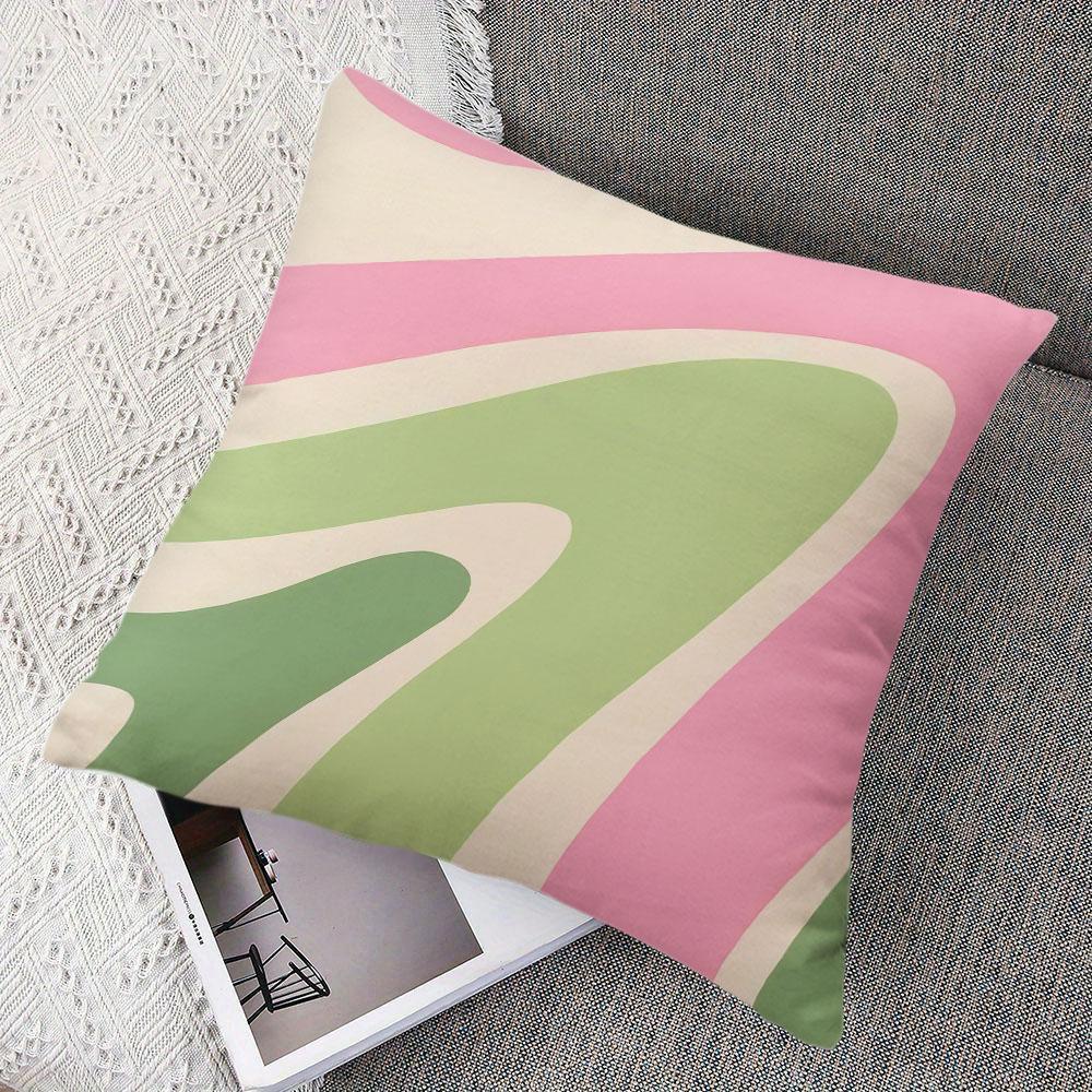 Candy Swirl Square Jacquard Pillow Cover for Sofa Office Waist Cushion Cover Home Decorative Pillowcase
