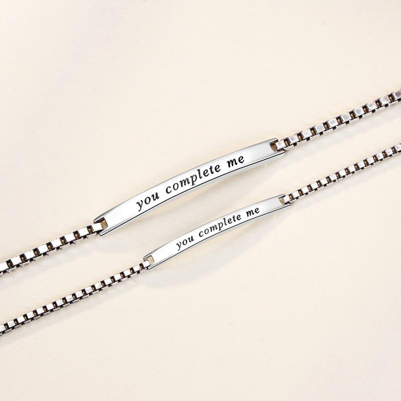 New You Let Me Complete Couple Bracelet Ins Trend Men's and Women's Long-distance Love Memorial Gift Bracelet