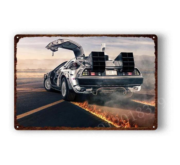 Back To The Future Poster Metal Tin Sign Vintage Home Decor Movie Wall Sticker Metal Plaque Retro Iron Painting Room Decor 30x40