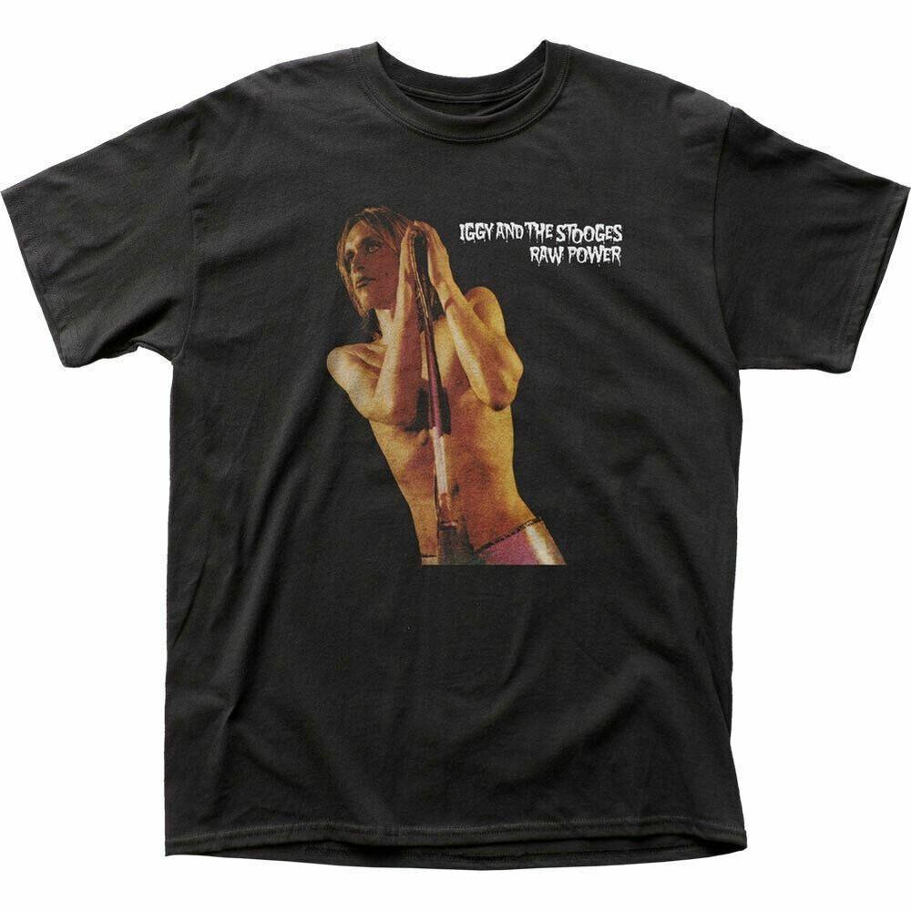 Iggy Pop Iggy Raw Power T Shirt Mens Licensed Rock N Roll Band Stooges Tee Black Unisex T-Shirt S