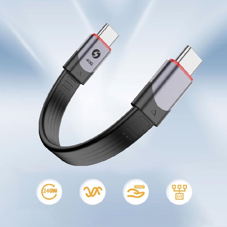 40Gbps Type-C To USB C Cable 15CM Type C To C Male PD240W Fast Charging Cord Specially for Game Tablets Phones