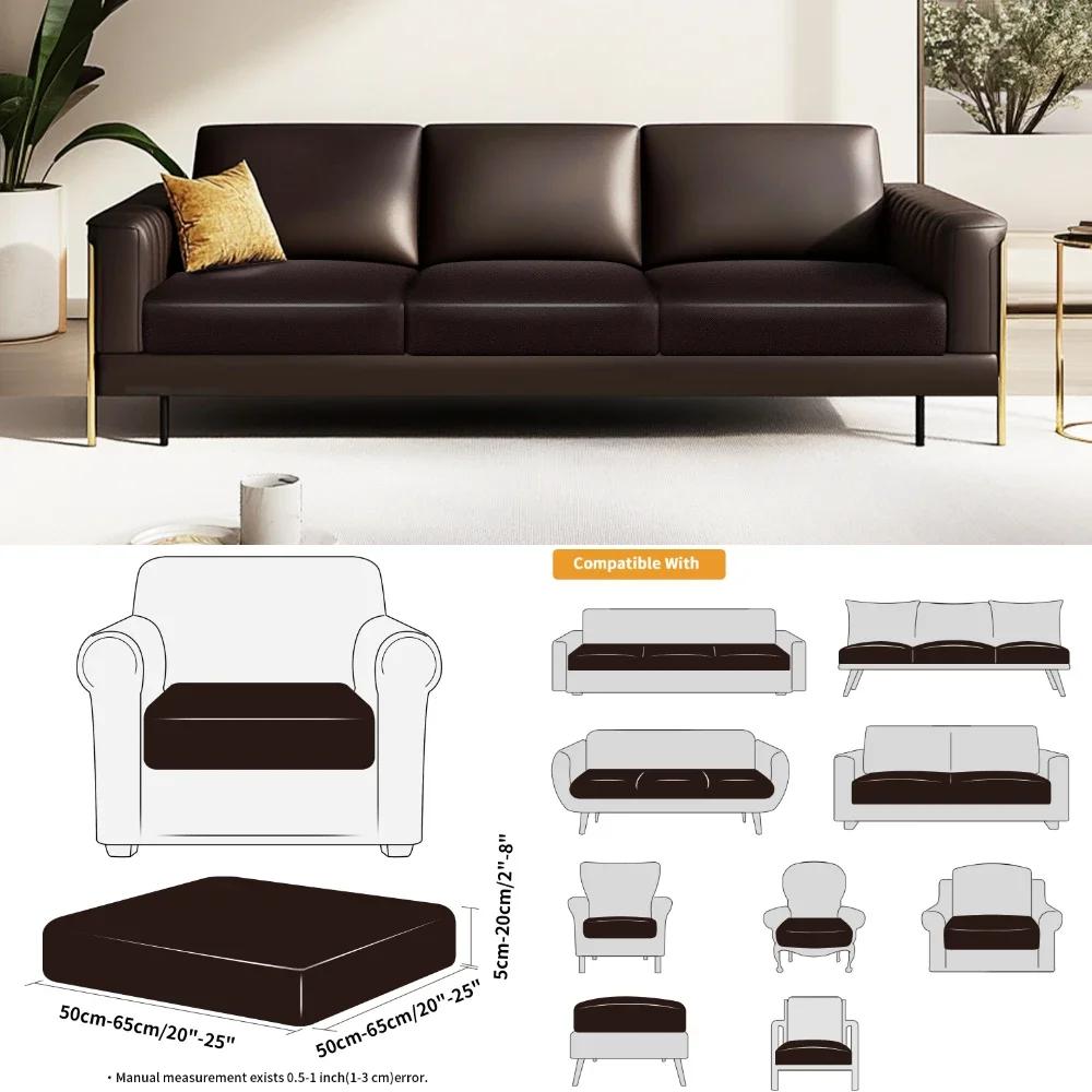 PU Leather Couch Cushion Slipcover Waterproof Stretch Covers for Sofa RV Chair Seat Cover Loveseat Couch Cushion Replacement