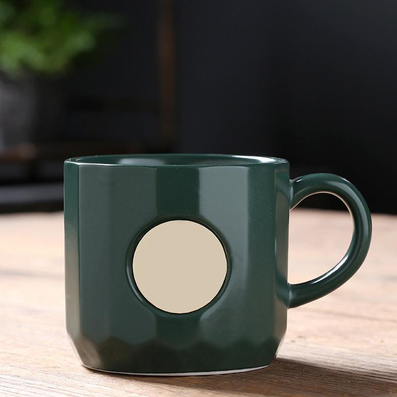 Ceramic Mug Is Fashionable And Simple Direct Supply, Creative Coffee Cup With Copper Sheet, Water Cup Can Be Determined