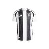Tricou de fotbal cu mânecă scurtă Juventus Colorblock cu gât subțire pentru bărbați Topuri alb negru IT6056