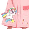 Kids Raincoat Waterproof Cute Pattern Lightweight Portable Children Hooded Rainwear for Girl Boy