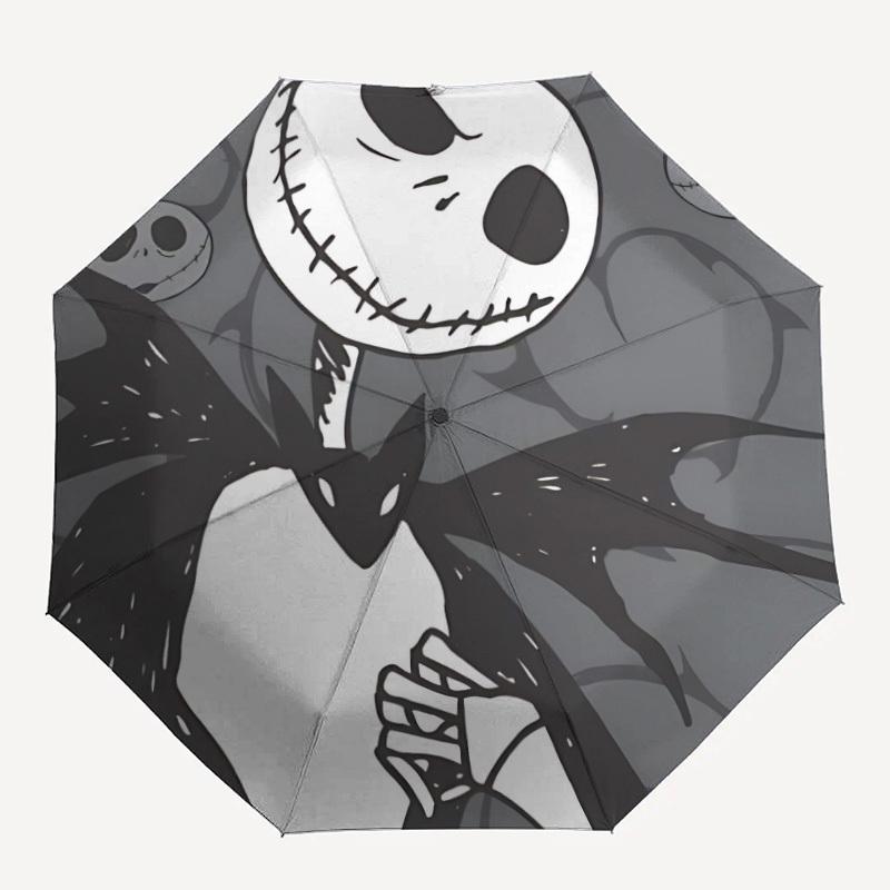 1pc Nightmare Before Christmas Folding Umbrella,Compact Travel Umbrella with 8-Rib Design,Thickened And Reinforced Umbrella Frame yy250728013