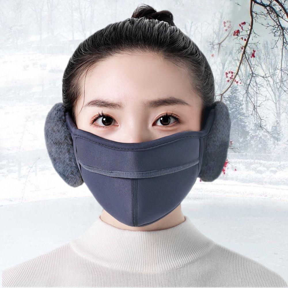 Thermal Earflap Wrap Mask Windproof Winter Mask Breathable Earmuffs Mask  Cycling