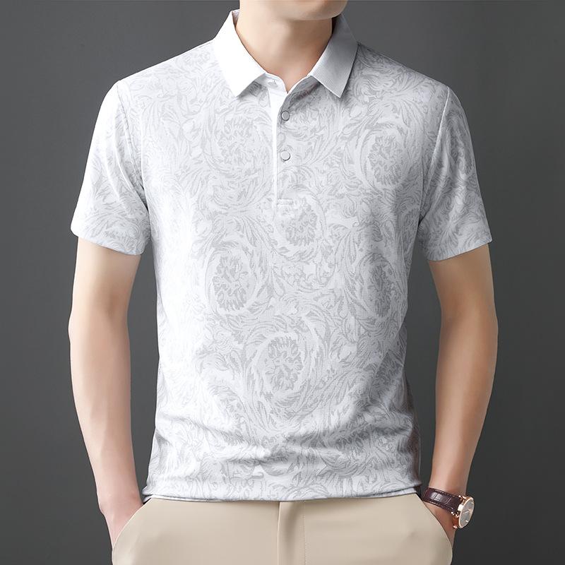 

Летняя мужская рубашка в стиле business casual с коротким рукавом, однотонная рубашка поло, дышащая, удобная, универсальный топ M белый