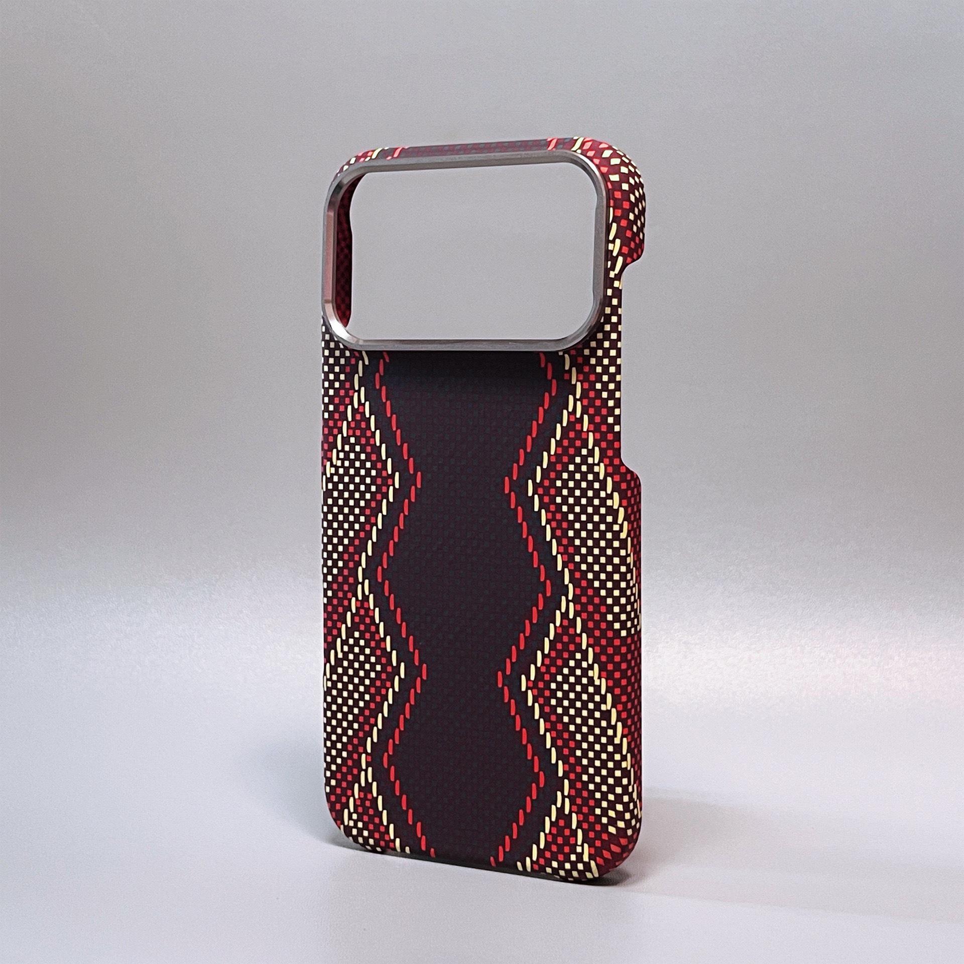 Kevlar Carbon Fiber Texture Magnetic Case for iPhone 17 Pro Max 15 Pro
