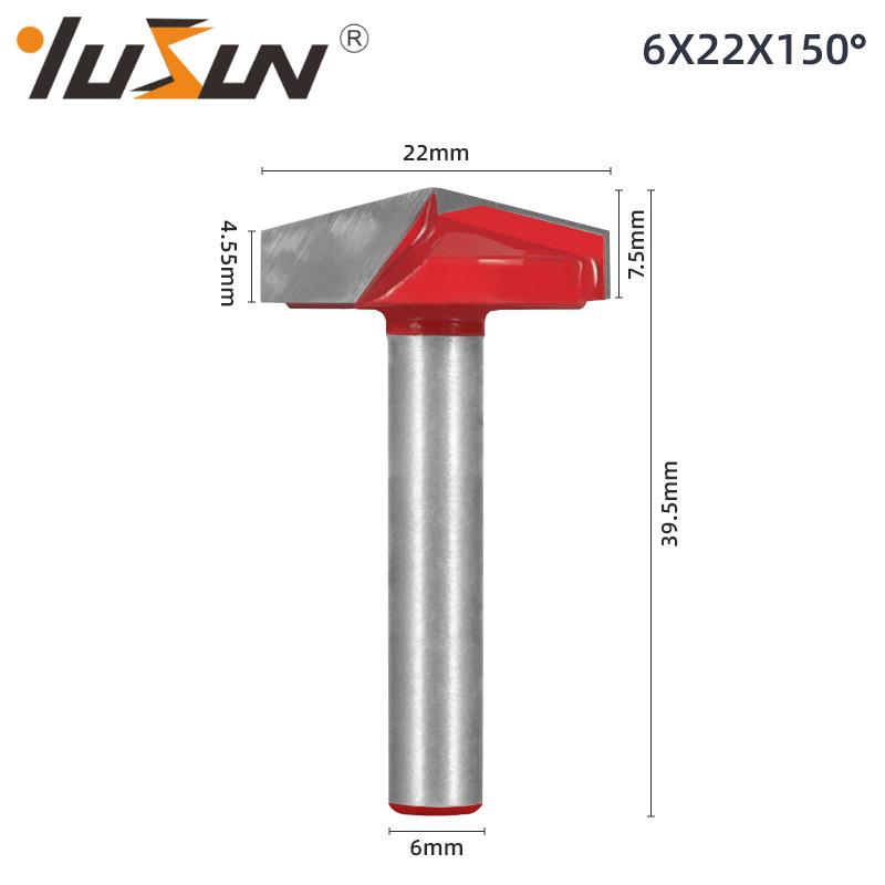 6mm V-Groove Bit Woodworking Cutter - 3D Engraving Knife, V-Shaped, 60/90 Degrees, 6 Patterns