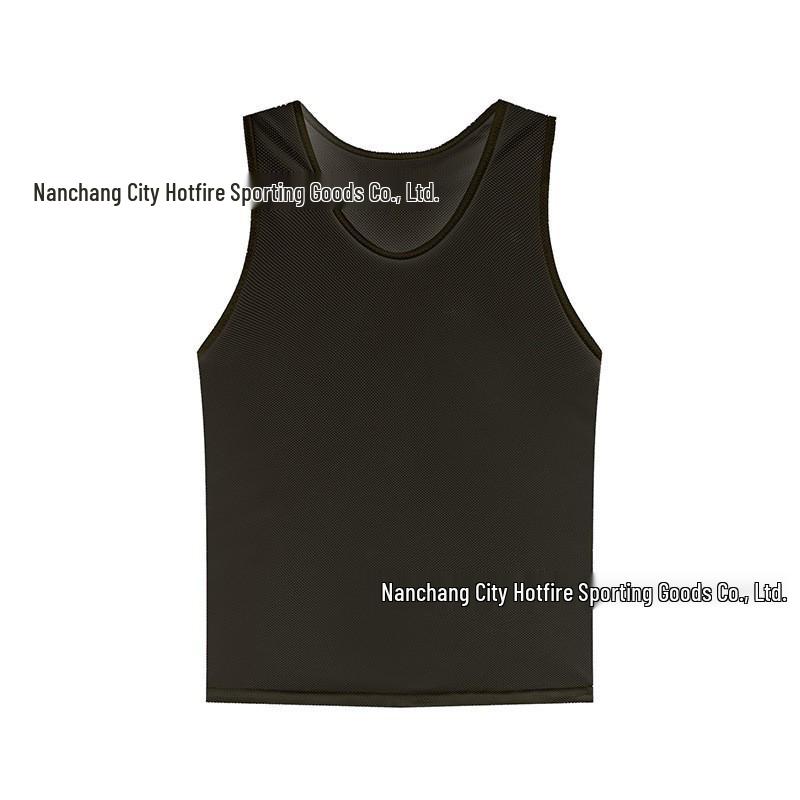 Numbered Mesh Training Vest for Team Sports Competition Uniforms with Custom Logo
