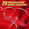 Display Screen Tongue Wiggling Vibrator - Dual Vibration Lip & Clitoral Stimulator, G-Spot Thrusting Massager Sex Toy