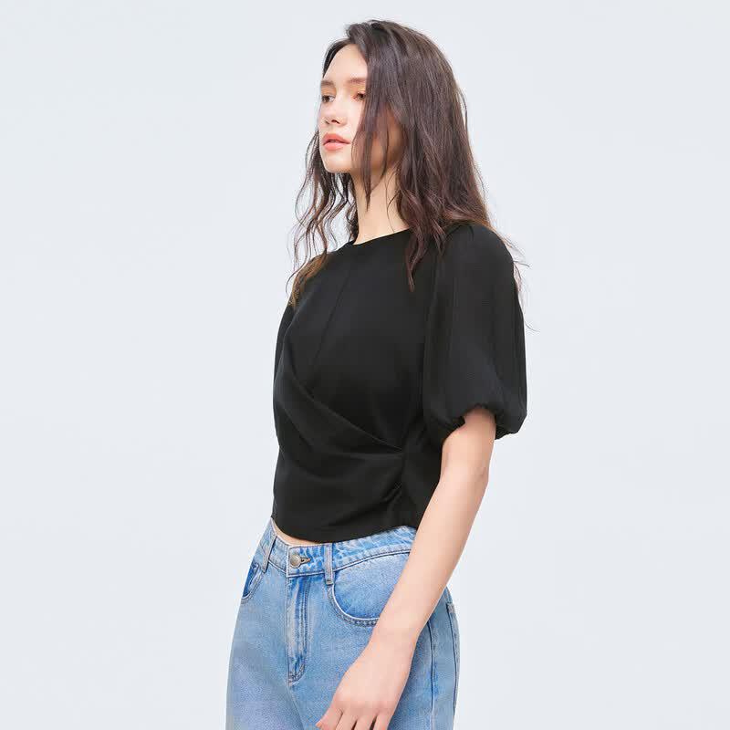 Women's French Relaxed Lantern Sleeve T-Shirt