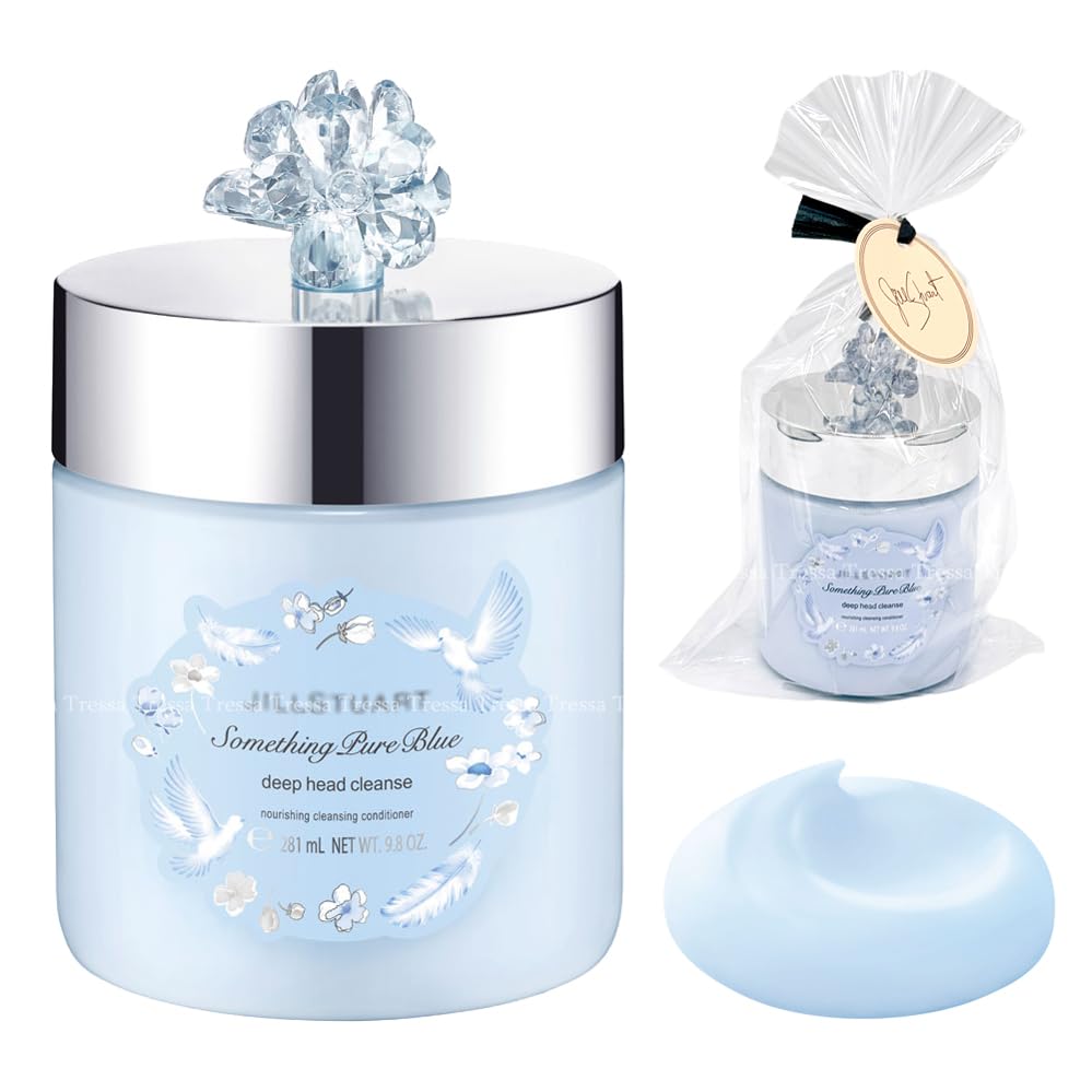 JS Jill Stuart Something Pure Blue Deep Head Cleanse N Cream Shampoo & Treatment (280g) [2026 Limited Edition Gift Packaging]