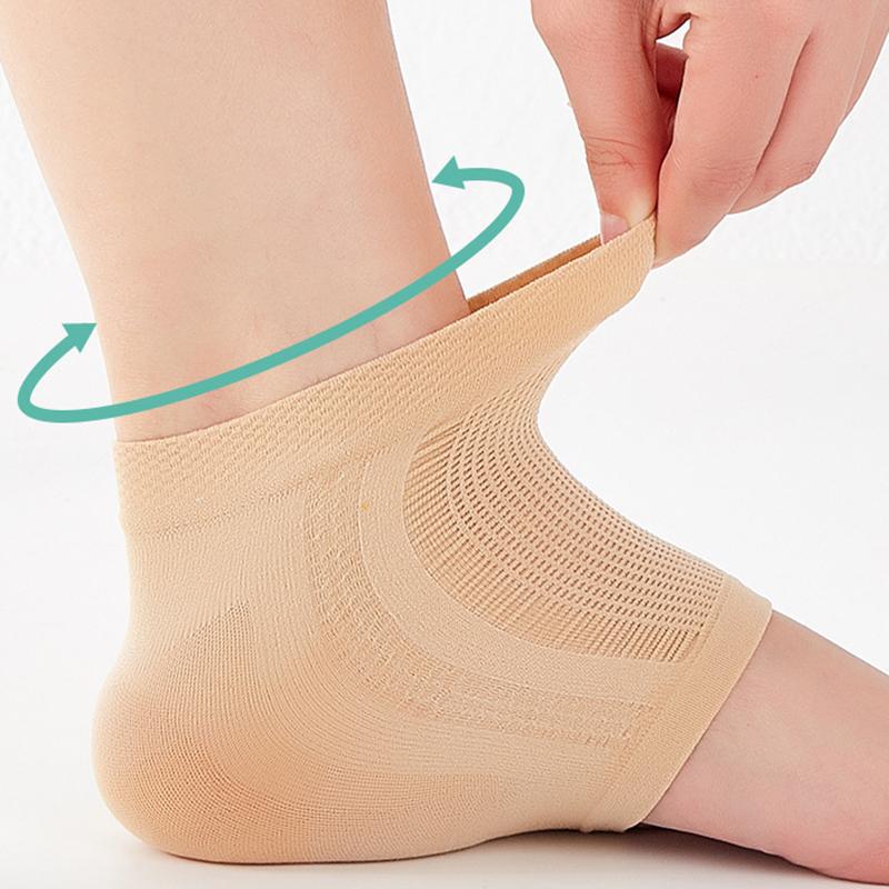 1Pair Silicone Foot Cover Anti-Crack Heel Socks Heel Protective Cover Anti-Dry Moisturizing Sleeve Cracked Socks