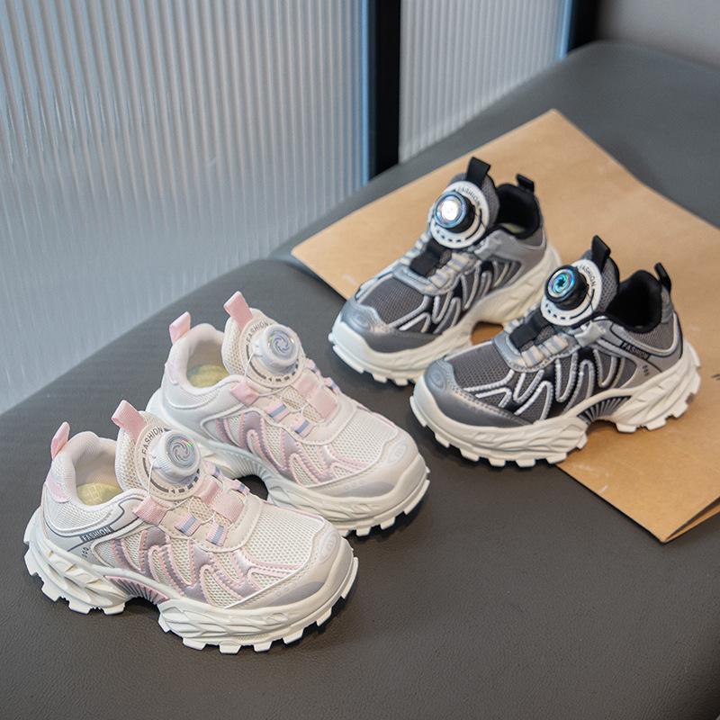 Children's dad shoes 2025 new autumn mesh breathable casual sports shoes light hiking hiking shoes